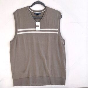 NWT Banana Republic Men Pima Cotton Wool Blend Vest Gray LARGE